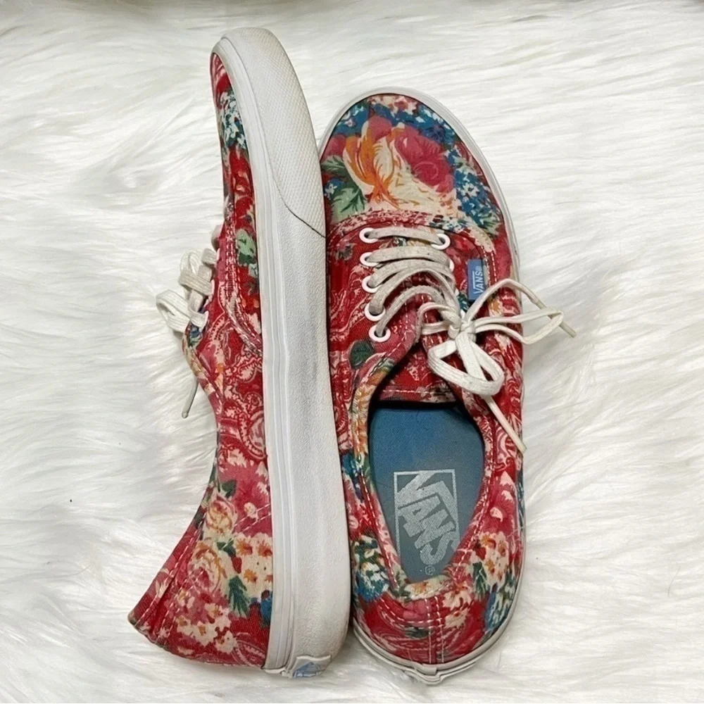 VANS Off The Wall Pink Floral Shoes Women’s Size 8 / Men’s Size 6.5
